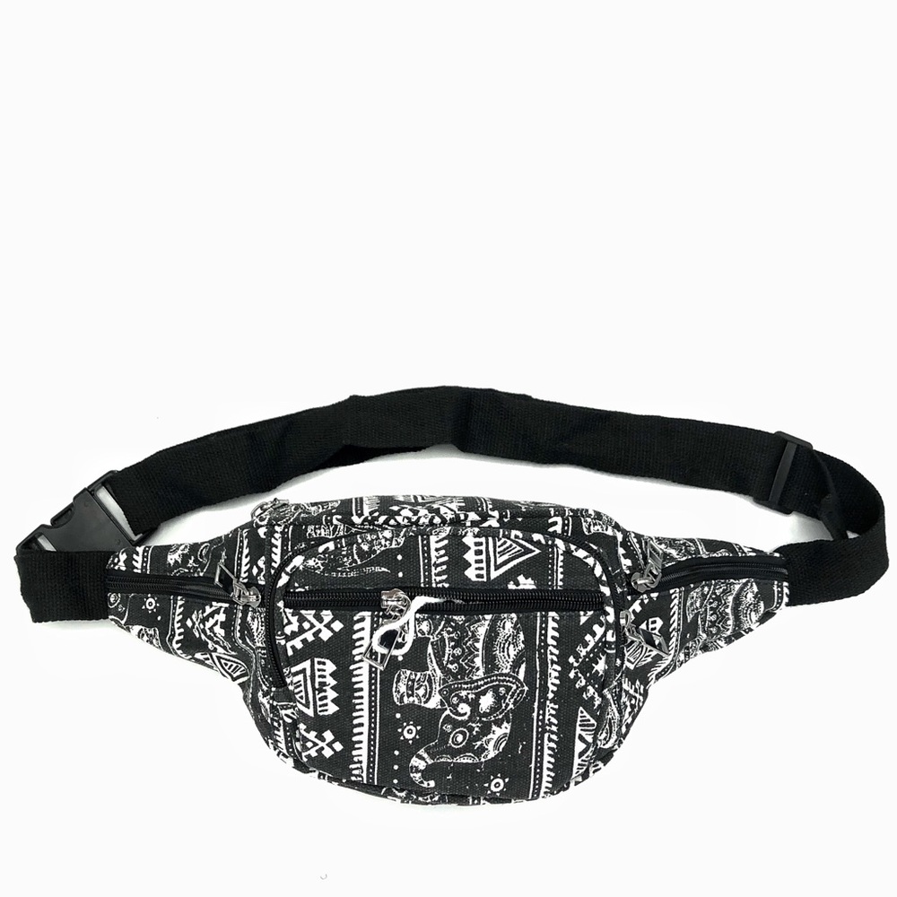 Canvas waist hip fanny pack side bag pouch